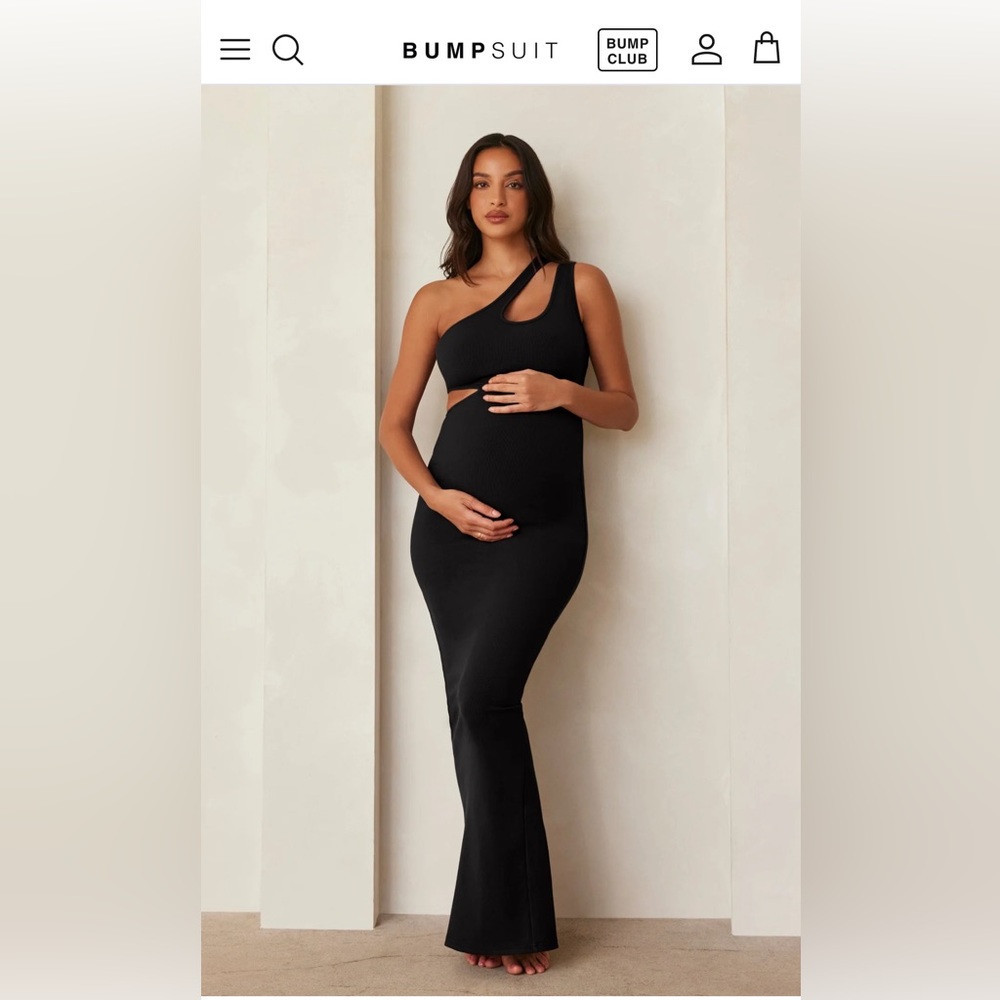 Bumpsuit cutout maxi rib dress (black, XS)